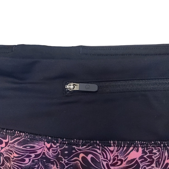 Lululemon Speed Up Short *2.5" Infinity Speed Up Short Glossy Black / Coral sz 6 - Picture 5 of 11